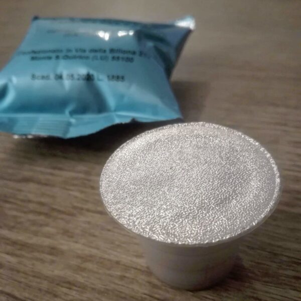 Box with 50 capsules of decaffeinated coffee compatible for Nespresso machines